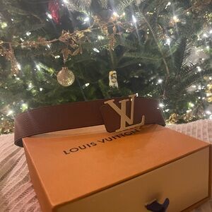 Louis Vuitton Brown Leather Belt